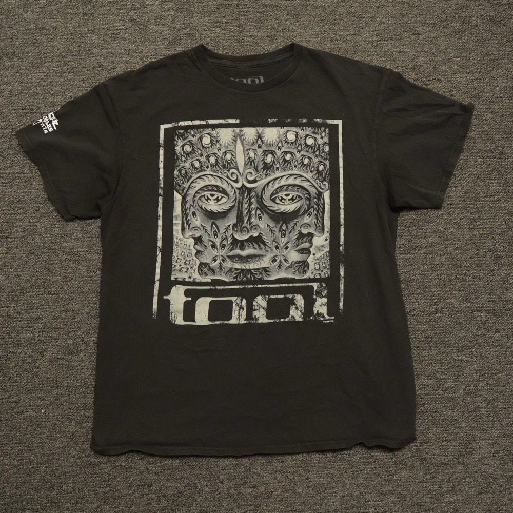 2006 Tool Band 10,000 Days Face Tour Tee Shirt Faded Metal Grunge Rock Album LG